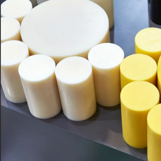 Nylon rods in white and yellow