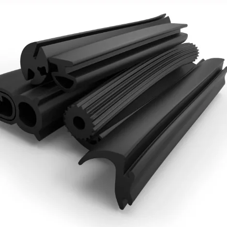 Black rubber seal profiles